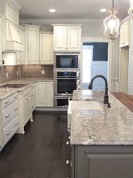 Is that incredible fabulous contrasting kitchen: Granite Countertops Installation From Showroom To Completion Home White Glazed Cabinets Grey Kitchen Island