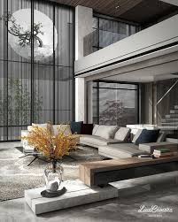 Modern Contemporary Environment In 2020 Modern House Design Living Room Design Modern Luxury Living Room Design