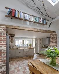 Country Homes Interiors On Instagram Love This Bookshelf Made From An Old Ladder See More Country House Interior Rustic Cottage Interiors Suffolk Cottage