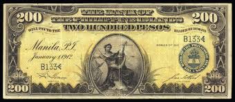 200 Pesos Philippine Bank Note 1912 Bank Notes Currency Design Philippine