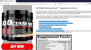 Supplement Facts Panel And Comparison Chart