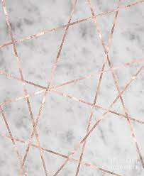 This marble inspired wallpaper shimmers with rose gold details. White Marble Rose Gold Geo Glam 2 Geo Decor Art Mixed Media By Anitas And Bellas Art