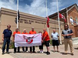 On behalf of Chief Donna Big Canoe and Councillor William McCue of  Chippewas of Georgina Island First Nation, I presented BWG Councillor Mark  Contois with the Chippewas of Georgina Island First Nation