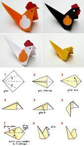 chicken oregami origami cocotte en papier dessiner des images pour colorier mobile