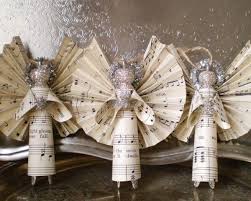 Weihnachten Engel Notenpapier Schone Bastel Basteln Weihnachten Engel Basteln Weihnachtsbaumschmuck Selber Machen