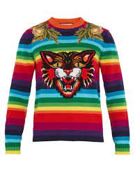 Free shipping on many items. Gucci Wool Angry Cat Rainbow Sweater For Men Lyst