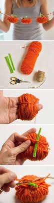 How Stinkin Cute Is This Diy Yarn Pumpkin Garland Add Some Halloween Spirit To Your Home Decor With This Ea Fall Crafts For Kids Easy Fall Crafts Fall Crafts