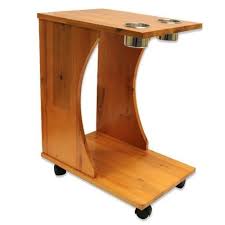 Snack And Drink Caddy Tv Tray Rolling Caddy With Cup Holders Side Table New Tray Table Drinks Tray Drink Table