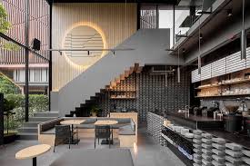 Sajian menu italia, penerapan konsep desain interior cafe minimalis modern dan kesan alami tropis. Cafe Interior Design Blog December 2020
