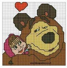Schema Punto Croce Masha E Orso Punto Croce Schemi Punto Croce Gratis Schema