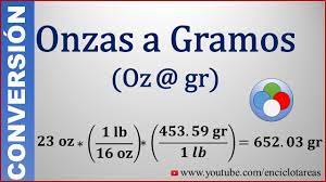 Convertir De Onzas A Gramos Oz A G Youtube
