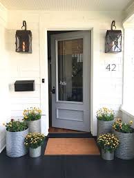 Copper Lanterns Make Statement At Your Front Door Most Lovely Things Porch Design Front Porch Decorating House Exterior