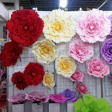 Big fabric flowers for wall. 40 50 60 80cm Large Artificial Flowers Peony Wedding Background Decorative Flower Branches Silk Flowers Wall For Home Decoration Silk Flower Wall Flower Wallpeony Wedding Aliexpress