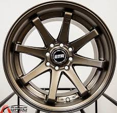 15x8 Str522 Matte Bronze Wheels 4x100 114 3 15 Rim Fits Honda Civic Accord Ebay Wheel Rims Bronze Wheels Rims For Cars