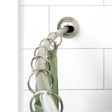 Glacier Bay Rustproof 72 In Adjustable Tension Mount Curved Shower Rod In Brushed Nickel 35633bnhd The Home Depot Shower Rod Tension Shower Rod Shower Rods