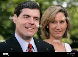 Arkansas Lt. Gov. Bill Halter is interviewed as his wife Chanti looks