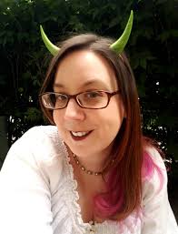 Bright Green Shimmering Devil Horns Costume Accessory