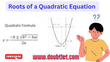 How to find the roots of a quadratic equation by discriminant method ...