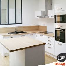 cuisine scandinave blanche design et sans poignee oskab idee deco cuisine cuisine oskab logiciel cuisine 3d
