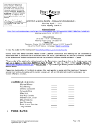 HISTORIC AND CULTURAL LANDMARKS COMMISSION Monday, April 12, 2021 Public  Hearing 2:00 P.M. COMMISSIONERS: Michael Moore Rick He