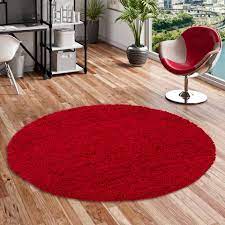 Teppich rund beige rot in 250x240 5130 26921 bei. Hochflor Langflor Shaggy Teppich Aloha Rot Rund