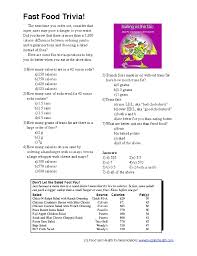 Read on for some hilarious trivia questions that will make your brain and your funny bone work overtime. Eating On The Go Fast Food Alternatives Poster 9 99 Nutrition Education Store