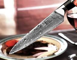 Blades are up swept and measure approx 4 3/4″. Best 5 Steak Knife Japanese Vg10 Steel Razor Sharp With Damascus G10 Handle Keemake Global Sources