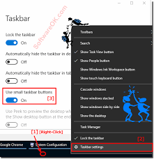 Locate the use small taskbar buttons option from the right pane and select the button next to it. Small Icons Size In Taskbar Of Windows 10