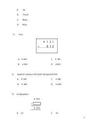 Lorekkan petak berdasarkan peratus yang diberikan. Kertas 1 Matematik Tahun 3 2017 Messages Indah Dokterandalan
