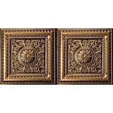 Total price will be based on the # yards you'll need. Udecor Marseille 3 98 Ft X 1 98 Ft Glue Up Vinyl Ceiling Tile In Antique Gold Wayfair