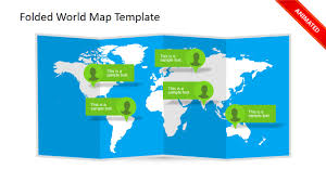 Maps computer google location icons free transparent image hq format: Folded World Map Powerpoint Template Slidemodel