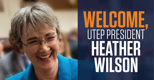 The University of Texas at El Paso welcomes President Heather Wilson. Go  Miners! ⛏