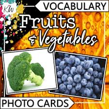 Fruits And Vegetables Photo Cards Speech Therapy Games Speech Therapy Themes Vocabulary