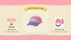 Juku Eyes Baseball Cap Designed By Noelle Of Acnh Custom Designs Animal Crossing Qr Codes Clothes Animal Crossing Animal Crossing Qr