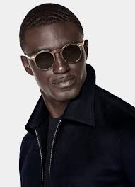 Marinblå bomberjacka in Ren kashmir