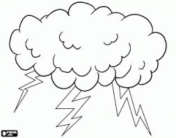 Storm Cloud With Lightnings Coloring Page Coloring Pages Sun Coloring Pages How To Draw Lightning