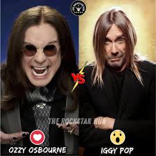 🎤 Ozzy Osbourne // Iggy Pop ⚡ 🎭 Ozzy Osbourne The “Prince of Darkness”  and iconic frontman of Black Sabbath, Ozzy Osbourne's eerie vocals,  rebellious spirit, and wild stage antics helped forge