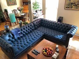 Choose from different sizes, styles, layouts and colours to create your perfect sofa set up. Custom Navy Blue Velvet Leather Chesterfield Sofa With Tufted Seat Of Iron Oak