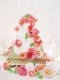 Apple green & pink flower cake. Wedding Cakes With Fresh Flowers Martha Stewart