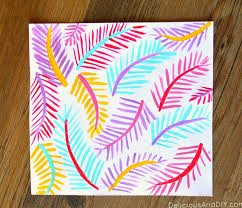 A small palm leaf should be flat and dry in a few days when you have placed them between the books. Hand Painted Printable Summer Postcards Delicious And Diy
