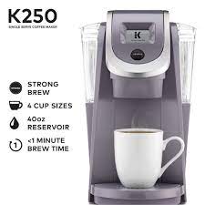 Keurig k250 2.0 coffee brewerbrew a single cup or a 4 cup carafe.keurig 2.0 brewing technology reads each lid to deliver the perfect beverage. Amazon Com Keurig K250 Coffee Maker Single Serve K Cup Pod Coffee Brewer With Strength Control Plum Grey Kitchen Dining