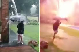 Lancashire police said on tuesday evening the incident happened shortly after 17:00 local time on a football pitch. Video Captures Moment When Kid Is Nearly Hit By Lightning