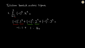 Contoh Soal Notasi Sigma 2 Youtube