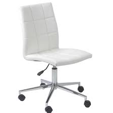 Armless Desk Chair No Wheels White Office Chair White Desk Chair Modern Desk Chair