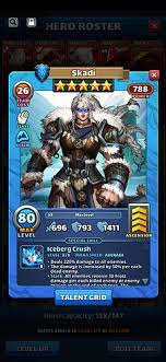 All enemies receive 30 frost damage per each killed enemy or enemy minion at the end of each turn. Skadi Talent Grid Gameplay Help Tactics Empires Puzzles Community Forum