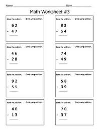 2 Digit Subtraction With Regrouping Math Worksheets Check Math Worksheets Subtraction Worksheets Inverse Operations