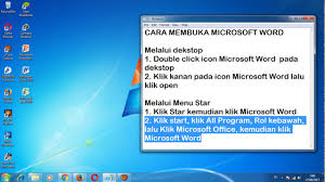 Cara Membuka Microsoft Word Youtube