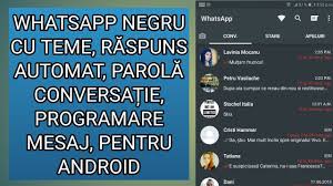 Deși acest instrument catchapp promite să poată citi mesaje , nu ar trebui să încercați cu oricare dintre google play aceste aplicații prezintă adesea un dublu pericol: Whatsapp Negru Cu Teme RÄƒspuns Automat ParolÄƒ ConversaÈ›ie Programare Mesaj Pentru Android Youtube