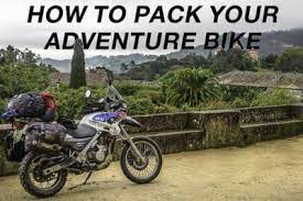 How To Pack Your Adventure Motorcycle For A Long Term Trip Tips From A Couple Of Seasone Motorcycle Travel Adventure Motorcycling Adventure Motorcycle Camping