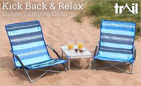 Gci outdoor folding low rocking chair. Low Folding Beach Chair Trail Outdoor Leisure